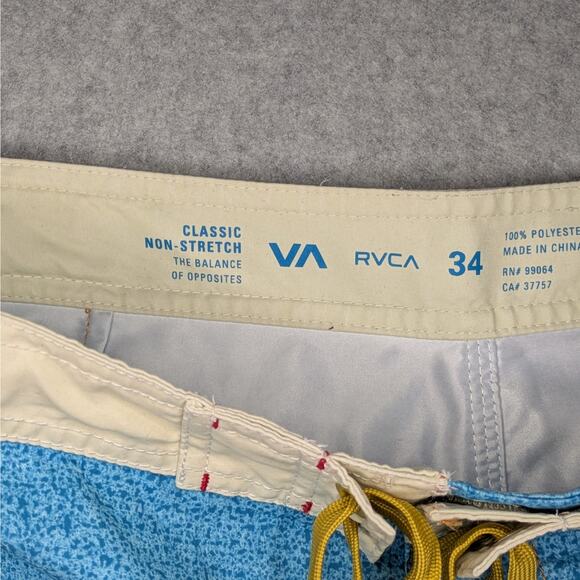 RVCA Two Tone Board Shorts Orange Blue Men’s Size 34 - Picture 6 of 11